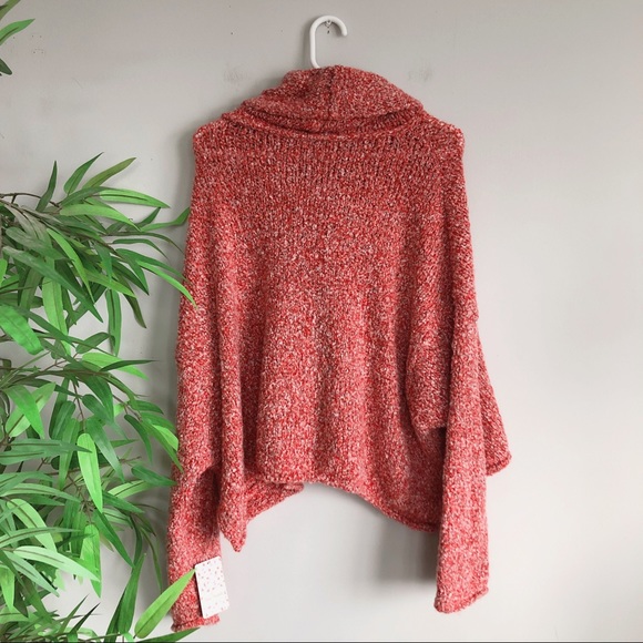 SOLD Free People BFF Cowl Neck Pullover Sweater in Scarlet Flame NWT - Picture 8 of 11